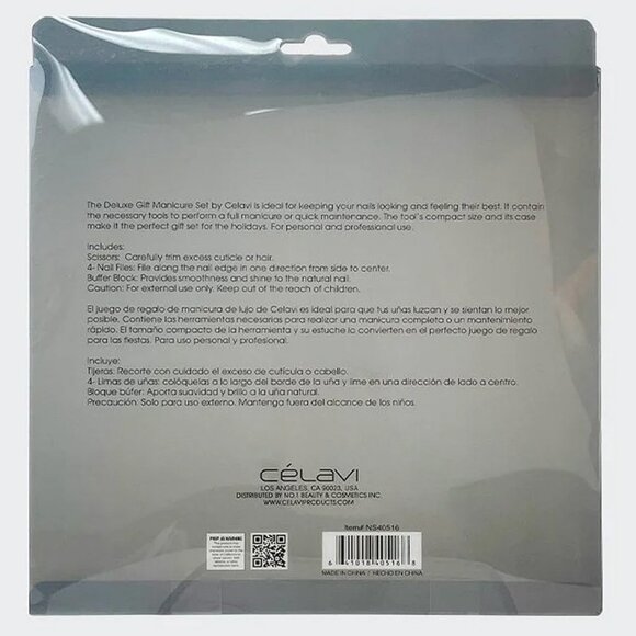 NEW Celavi Fabulous Manicure Set 6PC Nail Grooming Kit Nail Files Buffer Scissor - Picture 4 of 5